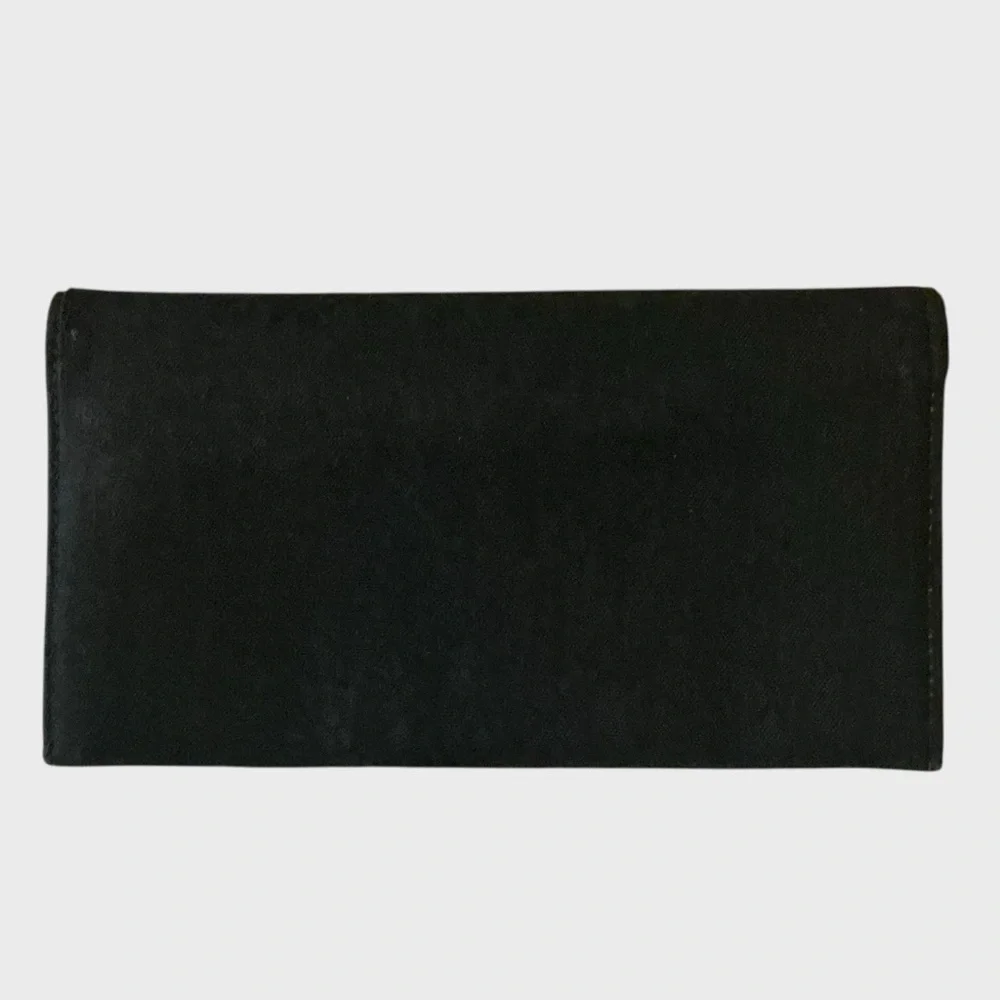 Christian Dior Oblique Canvas Continental Wallet Black Authentic